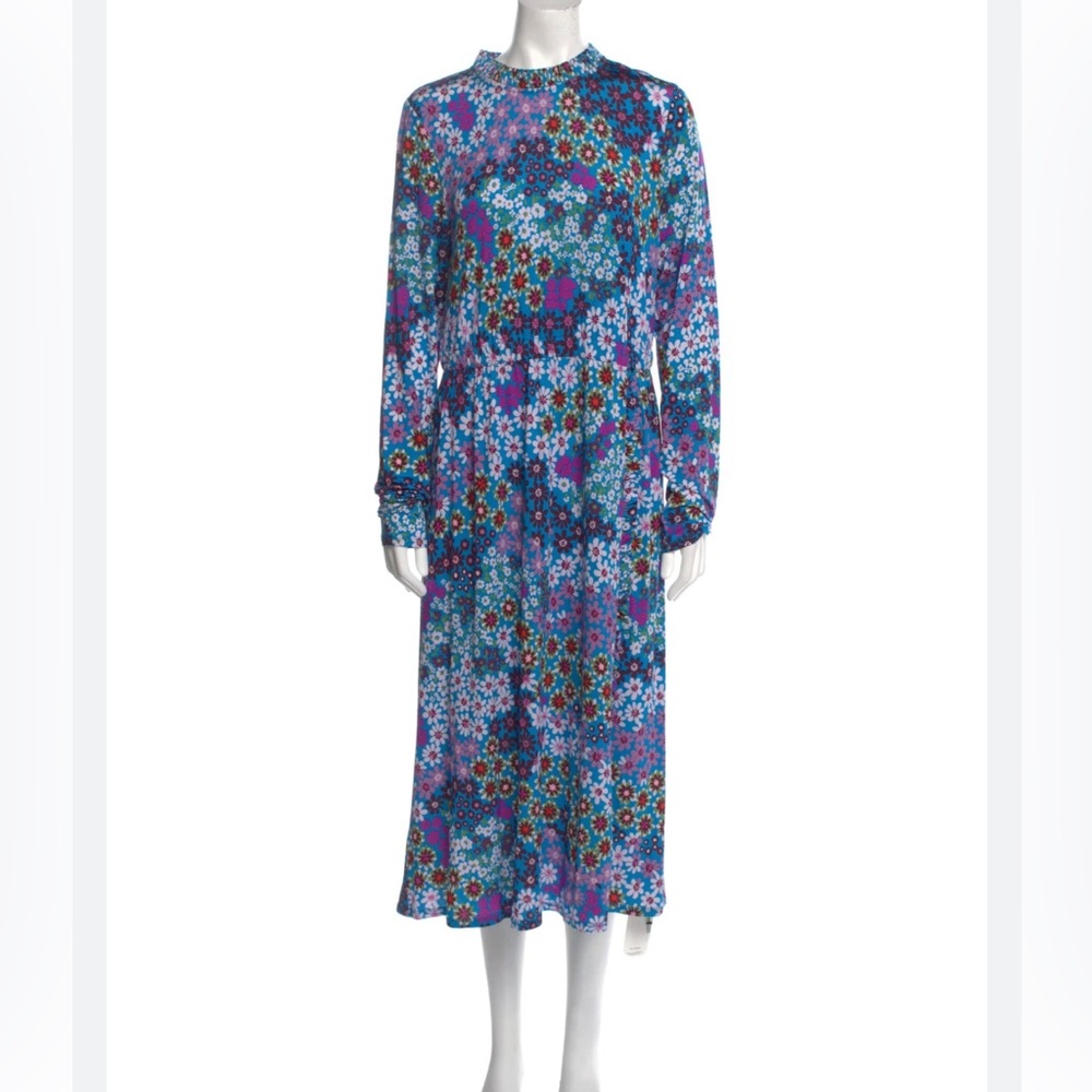 Kate Spade New York- Pacific Pedals Floral MIDI Dress Size L